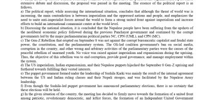 The resolutions on current issues adopted by the third plenary meeting of the Central Committee of RCPN The resolutions on current issues adopted by the third plenary meeting of the Central Committee of RCPN